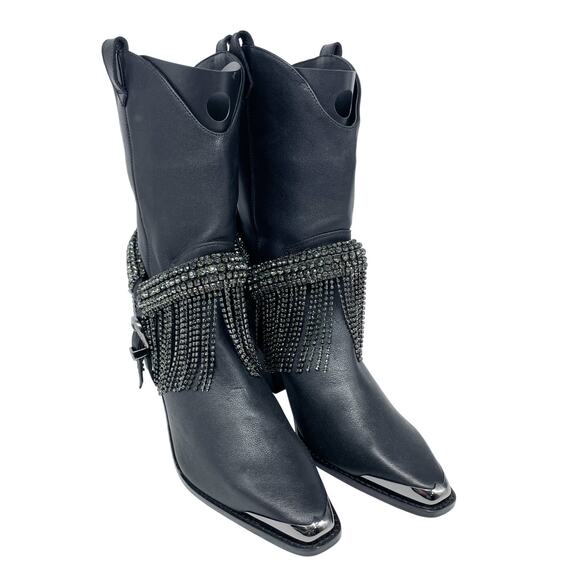 DanielXDiamond Women's High Noon Western Boots Snip Toe Black Size 11 - Picture 2 of 16